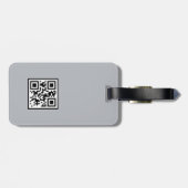 Einfache, moderne Abstrakte Akzente - QR-Code Gepäckanhänger (Rückseite horizontal)