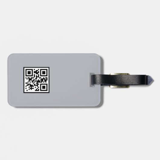 Einfache, moderne Abstrakte Akzente - QR-Code Gepäckanhänger (Rückseite horizontal)