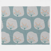 Einfache, moderne Abstrakte Blume Fleecedecke (Vorderseite (Horizontal))