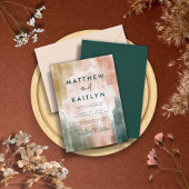 Einfache moderne Abstrakte Hochzeit im Herbst in Einladung