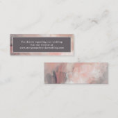 Einfache moderne Abstrakte Hochzeitsseiten Mini Visitenkarte (Vorne/Hinten)