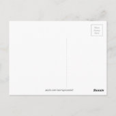 Einfache moderne abstrakte japanische Blume in ros Postkarte (Rückseite)