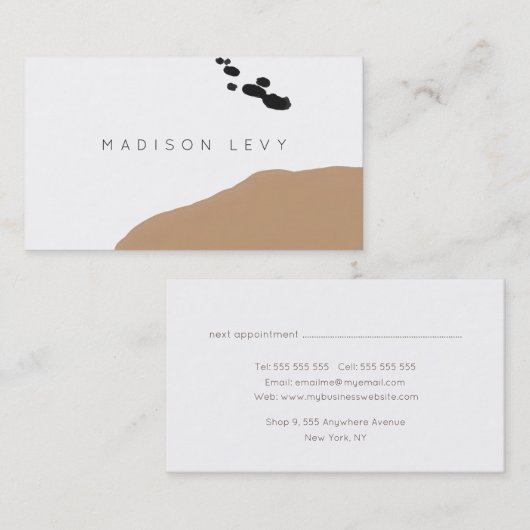 Einfache moderne Abstrakte Kunsthandwerkskarten Terminkarte (Vorne/Hinten)