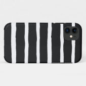 Einfache, moderne, abstrakte schwarz-weiße Streife Case-Mate iPhone Hülle (Rückseite (Horizontal))