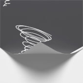 Einfache moderne Abstrakte Tornado-Muster Schwarz Geschenkpapier (Ecke)