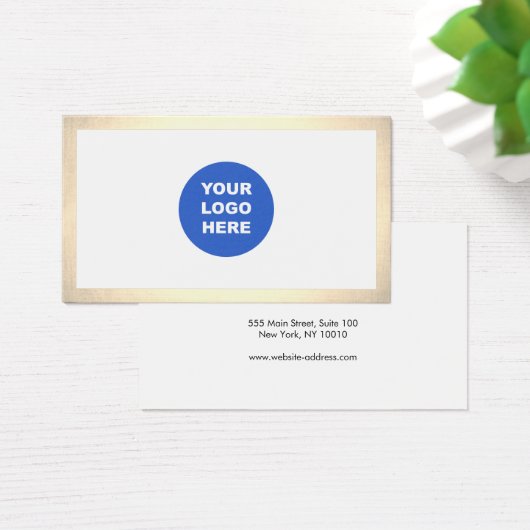 Einfache moderne Add-Logo-Gold-Grenze (Schreibtisch)