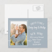 Einfache moderne Adressenänderung Foto Postkarte (Vorne/Hinten)