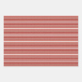 Einfache moderne Ahorn-Blätter Red Christmas Bow Geschenkpapier Set (Vorderseite 3)