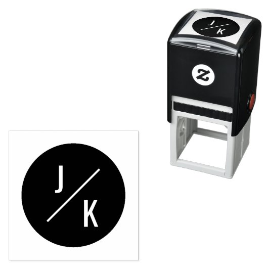 Einfache, moderne, anfänglich selbstfarbige Briefm Permastempel (Beispiel)