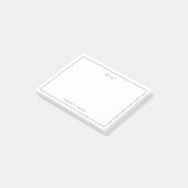 Einfache moderne Anfangsbuchstaben-Rand-Papeterie Post-it Klebezettel (angewinkelt)