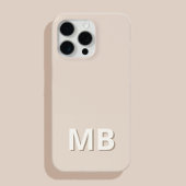 Einfache moderne Anfangsmonogramm Case-Mate iPhone Hülle