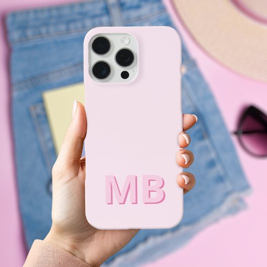 Einfache moderne Anfangsmonogramm iPhone Hülle