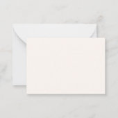 Einfache moderne Anfangsmonogramm Mitteilungskarte (Rückseite)