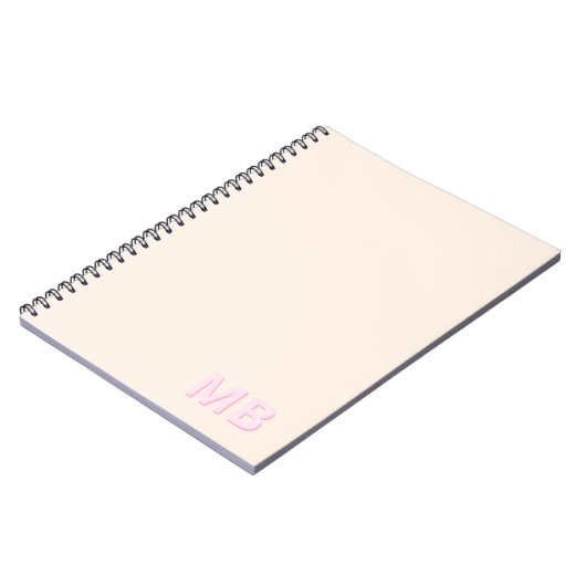 Einfache moderne Anfangsmonogramm Notizblock (Linke Seite)