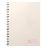 Einfache moderne Anfangsmonogramm Notizblock (Vorderseite)