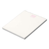 Einfache moderne Anfangsmonogramm Notizblock (Rotiert)