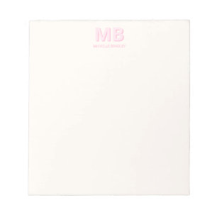 Einfache moderne Anfangsmonogramm Notizblock