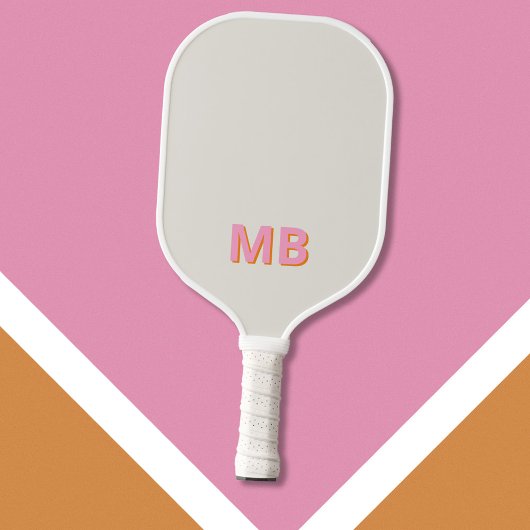 Einfache moderne Anfangsmonogramm Pickleball Schläger