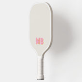 Einfache moderne Anfangsmonogramm Pickleball Schläger (Links)