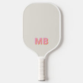 Einfache moderne Anfangsmonogramm Pickleball Schläger (Vorderseite)