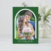 Einfache, moderne, angefertigte Foto Hochzeit Dank Dankeskarte (Stehend Vorderseite)