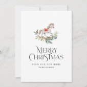 einfache, moderne Ankündigungskarte Feiertagskarte (Vorderseite)