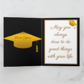 Einfache moderne Anpassung von Black Gold Karte (Innenseite)