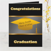 Einfache moderne Anpassung von Black Gold Karte (Gelbe Blume)