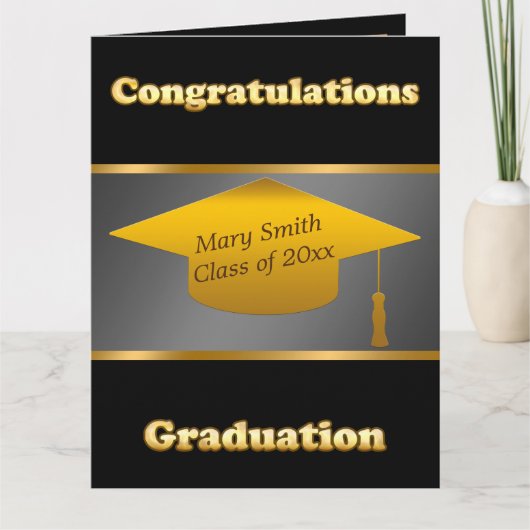 Einfache moderne Anpassung von Black Gold Karte (Vorderseite)