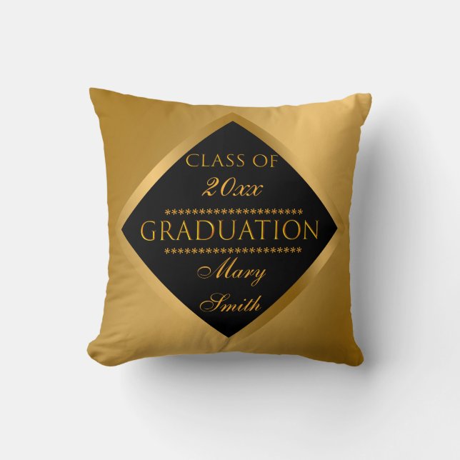 Einfache moderne Anpassung von Gold Kissen (Vorderseite)