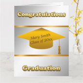 Einfache, moderne Anpassung von Gold Silver Karte (Gelbe Blume)