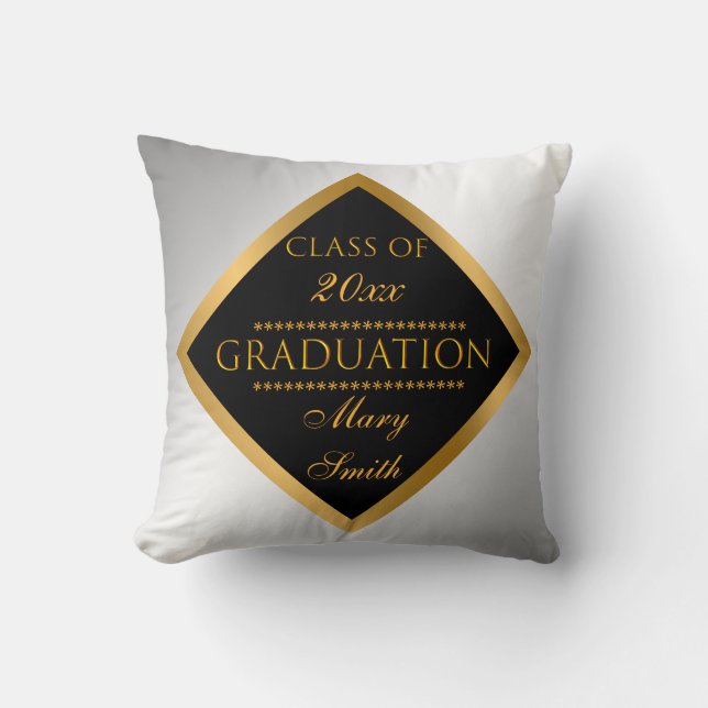 Einfache, moderne Anpassung von Gold Silver Kissen (Vorderseite)