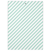 Einfache, moderne Aquamarine Linienführung Klemmbrett (Rückseite)