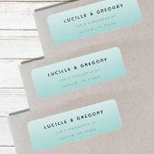 Einfache moderne, Aquamarine Rücksendeadresse am S