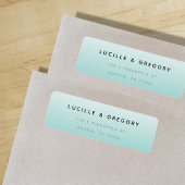 Einfache moderne, Aquamarine Rücksendeadresse am S