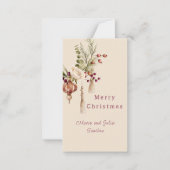 Einfache, moderne Aquarellfarben - Weihnachten Mitteilungskarte (Vorderseite)