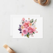 Einfache, moderne Aquarellwohnung Mitteilungskarte (Vorderseite/Rückseite Beispiel)