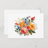 Einfache, moderne Aquarellwohnung Mitteilungskarte (Vorne/Hinten)