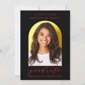 EINFACHE MODERNE ARCH-SCRIPT-ABSCHLUSS-EINLADUNG EINLADUNG (Vorderseite)