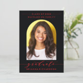 EINFACHE MODERNE ARCH-SCRIPT-ABSCHLUSS-EINLADUNG EINLADUNG (Stehend Vorderseite)