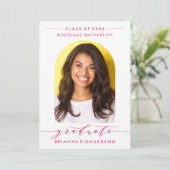 EINFACHE MODERNE ARCH-SCRIPT-ABSCHLUSS-EINLADUNG EINLADUNG (Stehend Vorderseite)