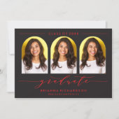 EINFACHE MODERNE ARCH-SCRIPT-ABSCHLUSS-EINLADUNG EINLADUNG (Vorderseite)