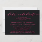 EINFACHE MODERNE ARCH-SCRIPT-ABSCHLUSS-EINLADUNG EINLADUNG (Rückseite)