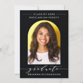 EINFACHE MODERNE ARCH-SCRIPT-ABSCHLUSS-EINLADUNG EINLADUNG (Vorderseite)