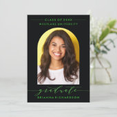 EINFACHE MODERNE ARCH-SCRIPT-ABSCHLUSS-EINLADUNG EINLADUNG (Stehend Vorderseite)