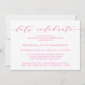 EINFACHE MODERNE ARCH-SCRIPT-ABSCHLUSS-EINLADUNG EINLADUNG (Rückseite)