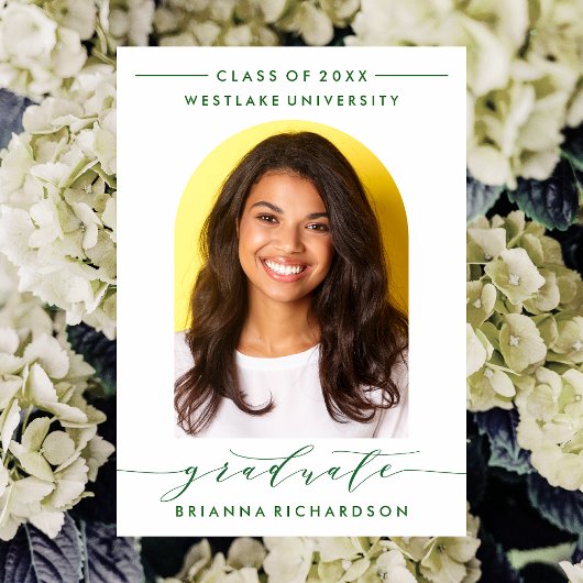 EINFACHE MODERNE ARCH-SCRIPT-ABSCHLUSS-EINLADUNG EINLADUNG