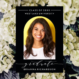 EINFACHE MODERNE ARCH-SCRIPT-ABSCHLUSS-EINLADUNG EINLADUNG