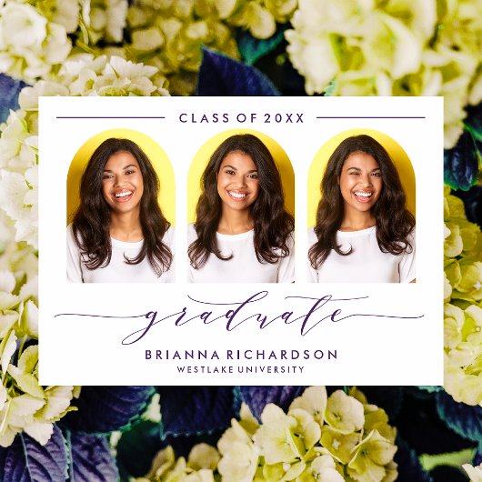 EINFACHE MODERNE ARCH-SCRIPT-ABSCHLUSS-EINLADUNG EINLADUNG