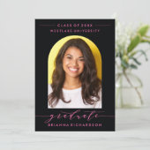 EINFACHE MODERNE ARCH-SCRIPT-ABSCHLUSS-EINLADUNG EINLADUNG (Stehend Vorderseite)